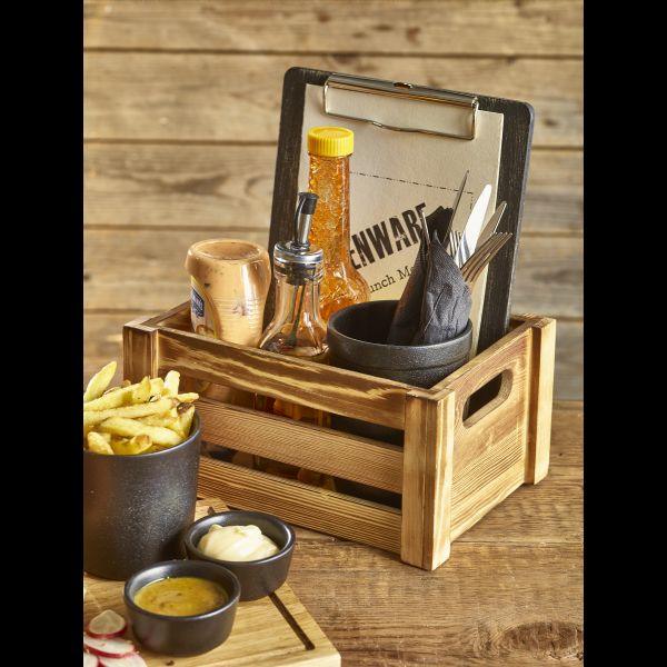 Black Wooden Menu Clipboard A5 18.5x24.5x0.6cm - BESPOKE 77