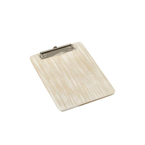 White Wash Wooden Menu Clipboard A5 18.5x24.5x0.6cm - BESPOKE 77