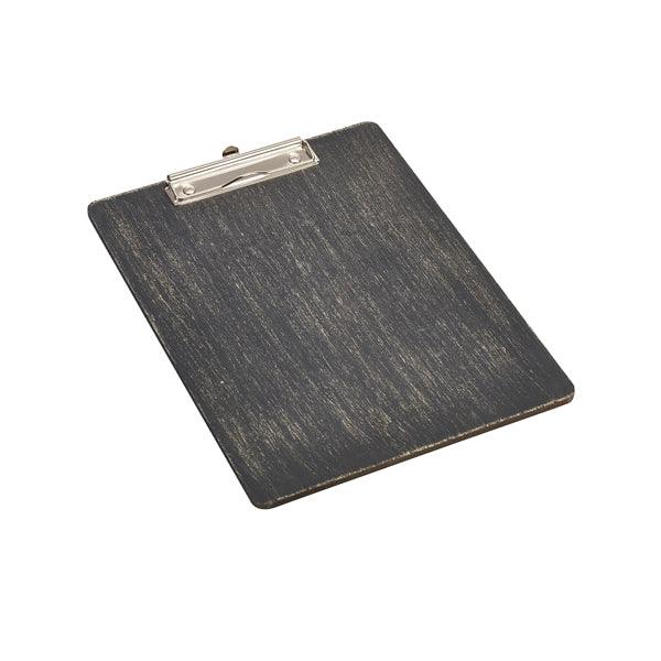 Black Wooden Menu Clipboard A4 24x32x0.6cm - BESPOKE 77