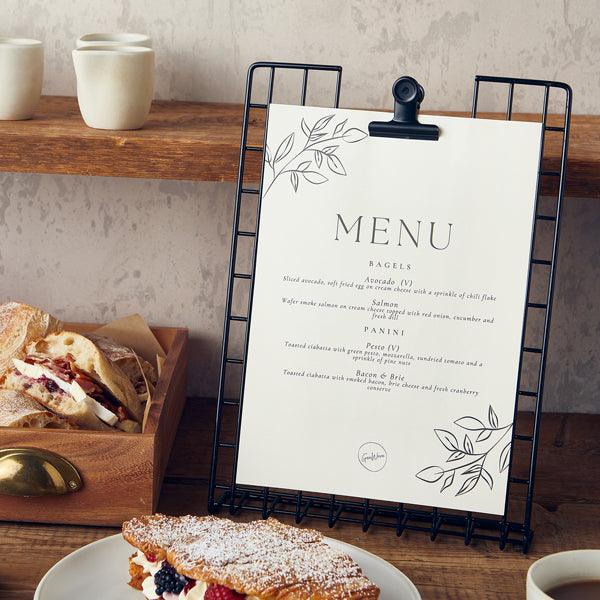 GenWare Black Wire A4 Menu Holder - BESPOKE 77