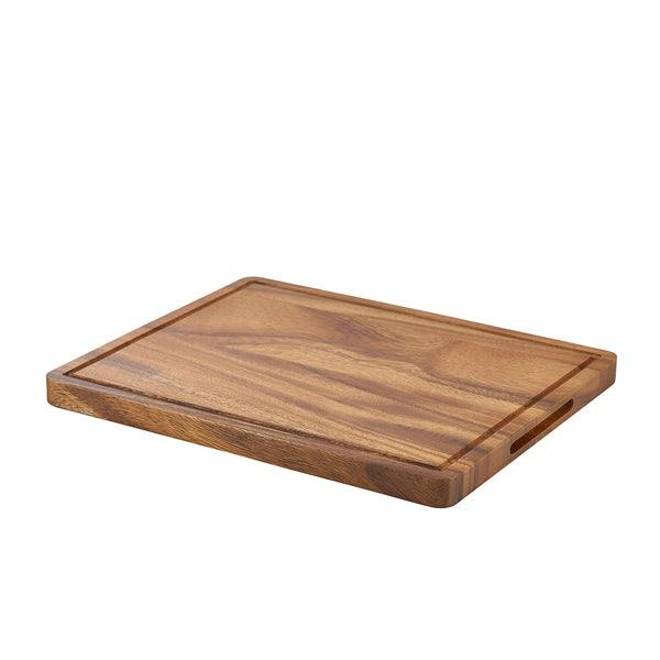 Genware Acacia Wood Serving Board 28 x 20 x 2cm - BESPOKE 77