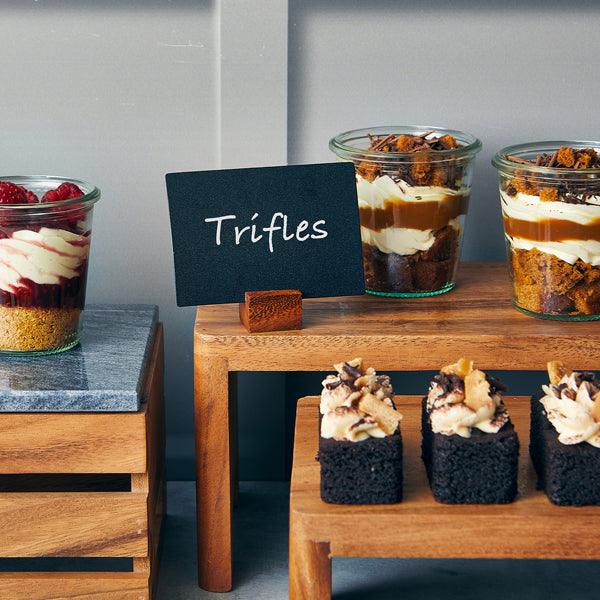 Acacia Wood Sign Holder 3 x 3 x 2cm - BESPOKE 77