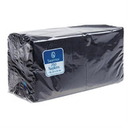 Swantex Cocktail Napkin Black 25x25cm 2ply 1/4 Fold - BESPOKE 77