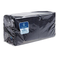Swantex Cocktail Napkin Black 25x25cm 2ply 1/4 Fold - BESPOKE 77