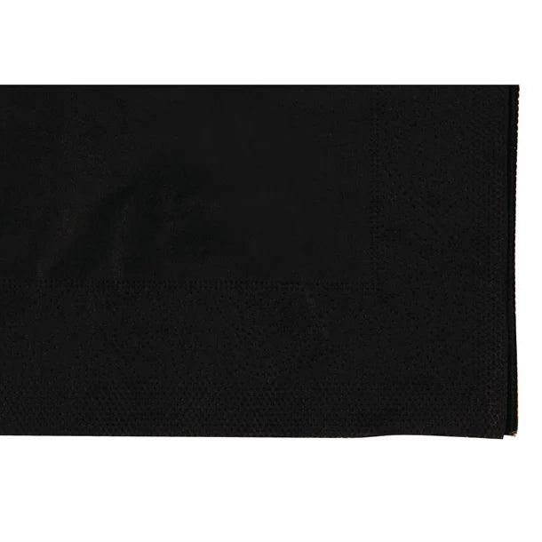 Swantex Cocktail Napkin Black 25x25cm 2ply 1/4 Fold - BESPOKE 77