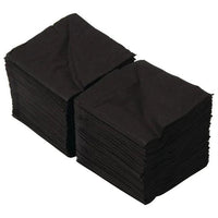 Swantex Cocktail Napkin Black 25x25cm 2ply 1/4 Fold - BESPOKE 77