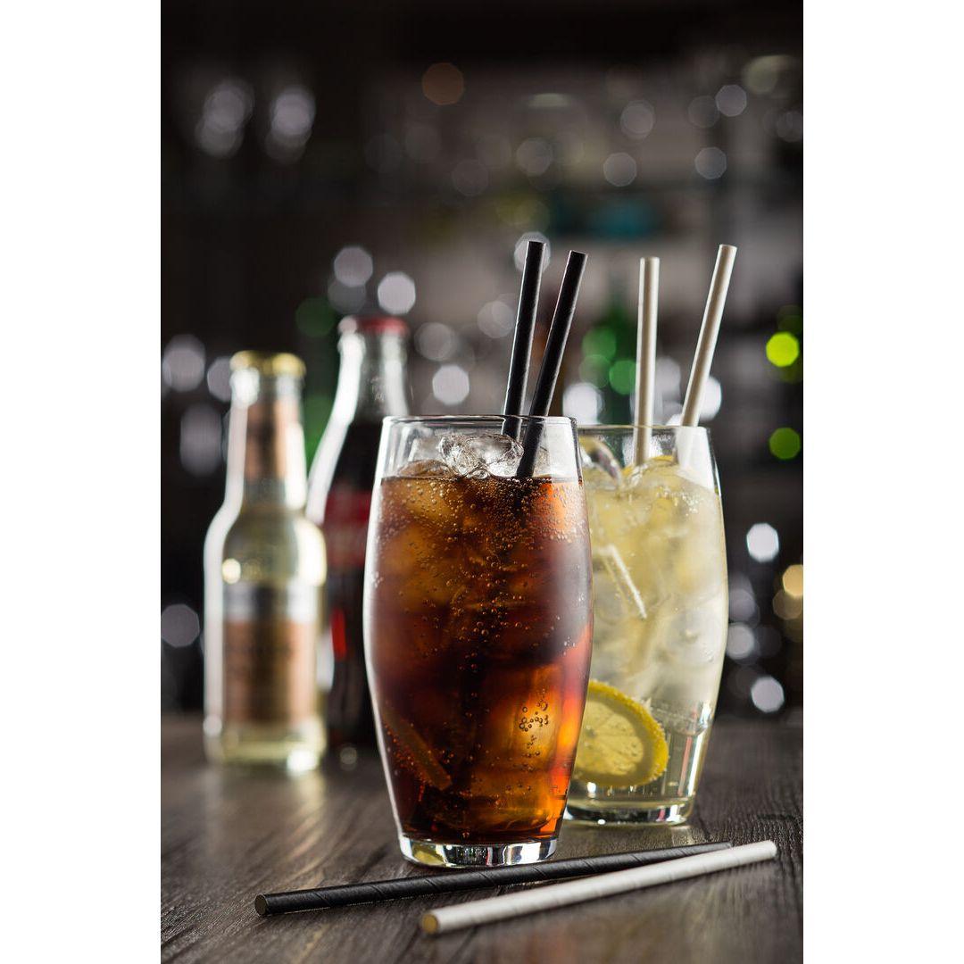 Paper Solid Black Straw 8" (20cm) - BESPOKE77