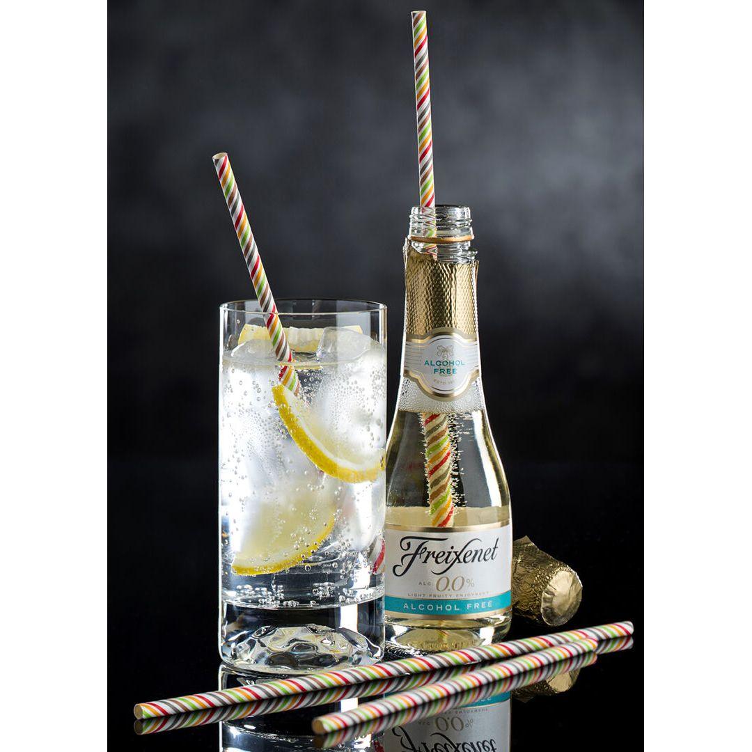 Paper Multi Stripe Straw 8" (20cm) - BESPOKE77