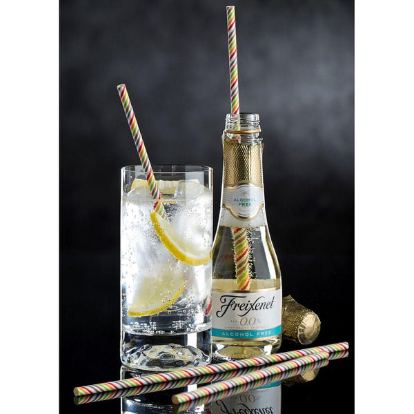 Paper Multi Stripe Straw 8" (20cm) - BESPOKE77