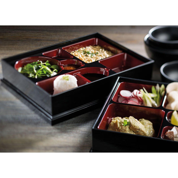 Black and Red Plastic Bento Box - BESPOKE77