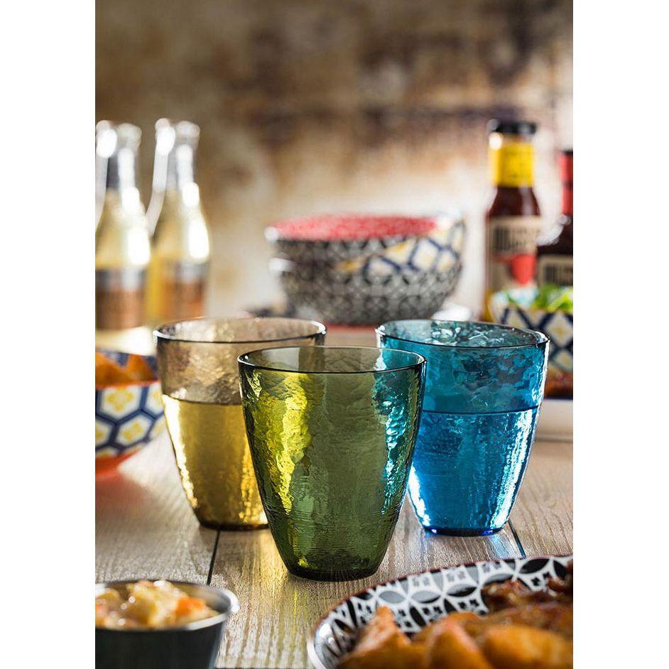 Ambiance Old Fashioned Coloured Glass Tumblers - BESPOKE77