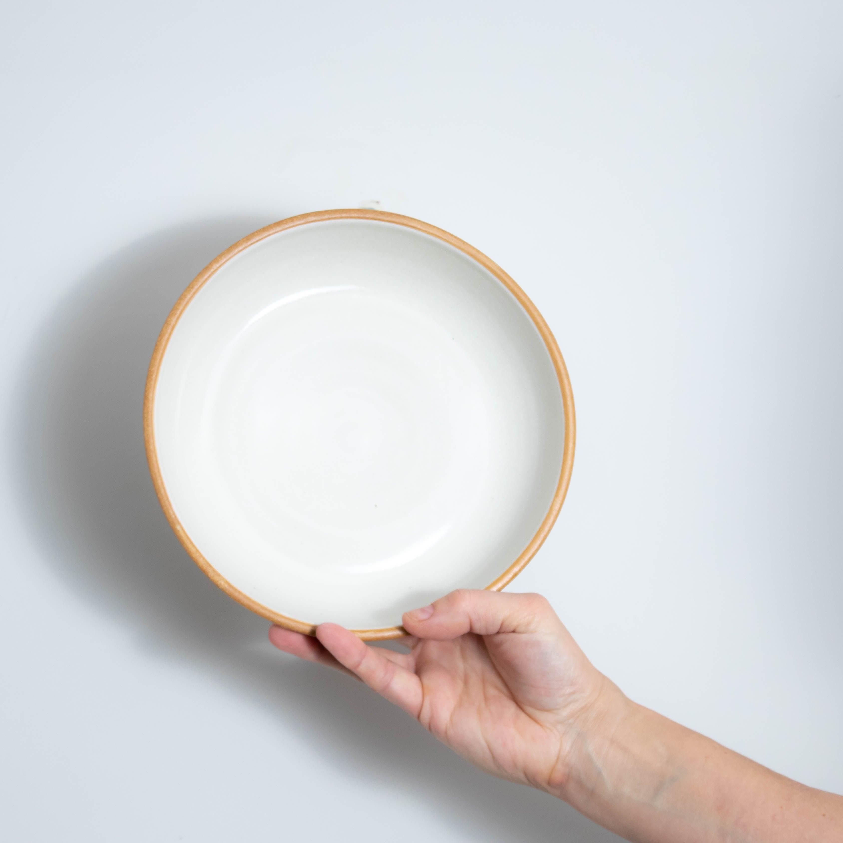 Matte White With Rye Edge Stoneware Bowl 20cm Dia x 6cm H