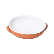 Lasagne/Cannelloni Terrastone Dish With White Inner Glaze 18.5cm Dia x 5.2cm H