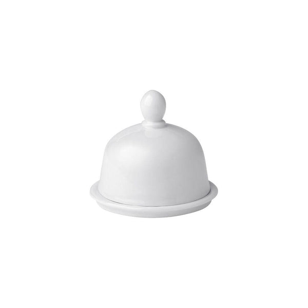 Titan White Porcelain Butter Dishes