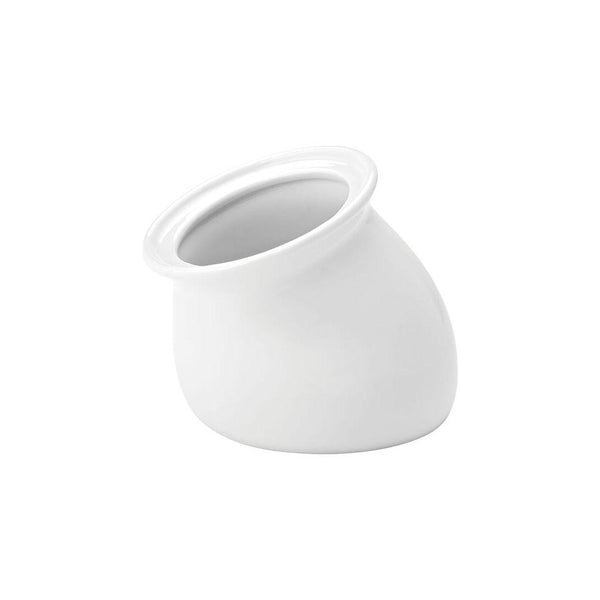 Angled White Top Pot 4" (11cm) - BESPOKE77