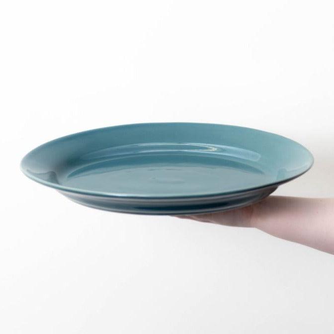 Cadet Blue Large Oval Mains Plate 39x30cm - BESPOKE77