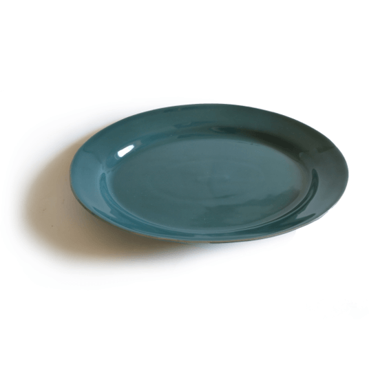 Cadet Blue Large Oval Mains Plate 39x30cm - BESPOKE77