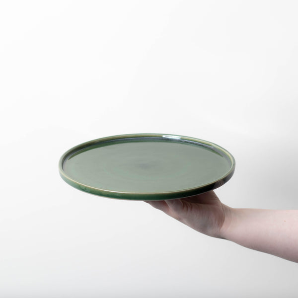 Forest Green 23.5cm Stoneware Flat Dinner Plate - BESPOKE77