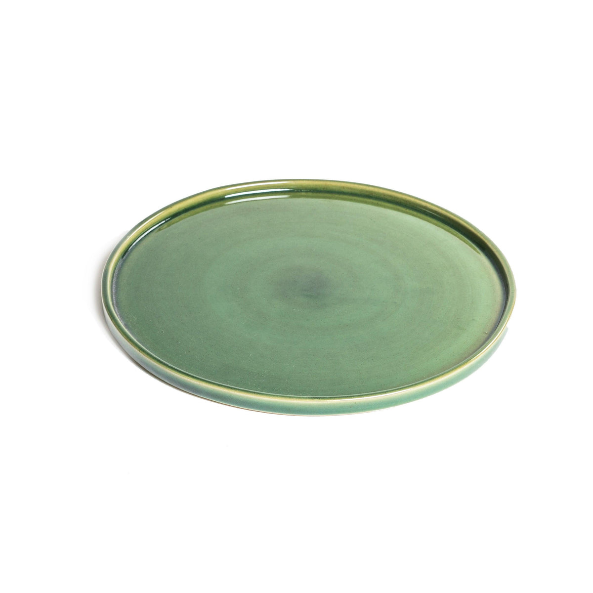 Forest Green 23.5cm Stoneware Flat Dinner Plate - BESPOKE77