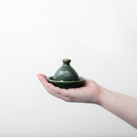 Forest Green Stoneware Butter Dish (45ml) - BESPOKE77