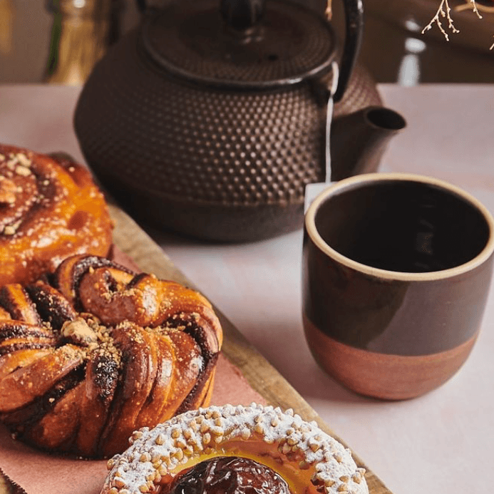 Mocha Brown Hazelnut Espresso Beaker with Tan Edge 190ml - BESPOKE77