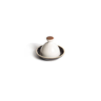 Mocha Brown Hazelnut Base With Matte White Dome Butter Dish (45ml) - BESPOKE77