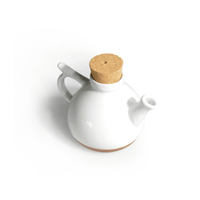 Natural White with Hazelnut Base Teapot 850ml - BESPOKE77