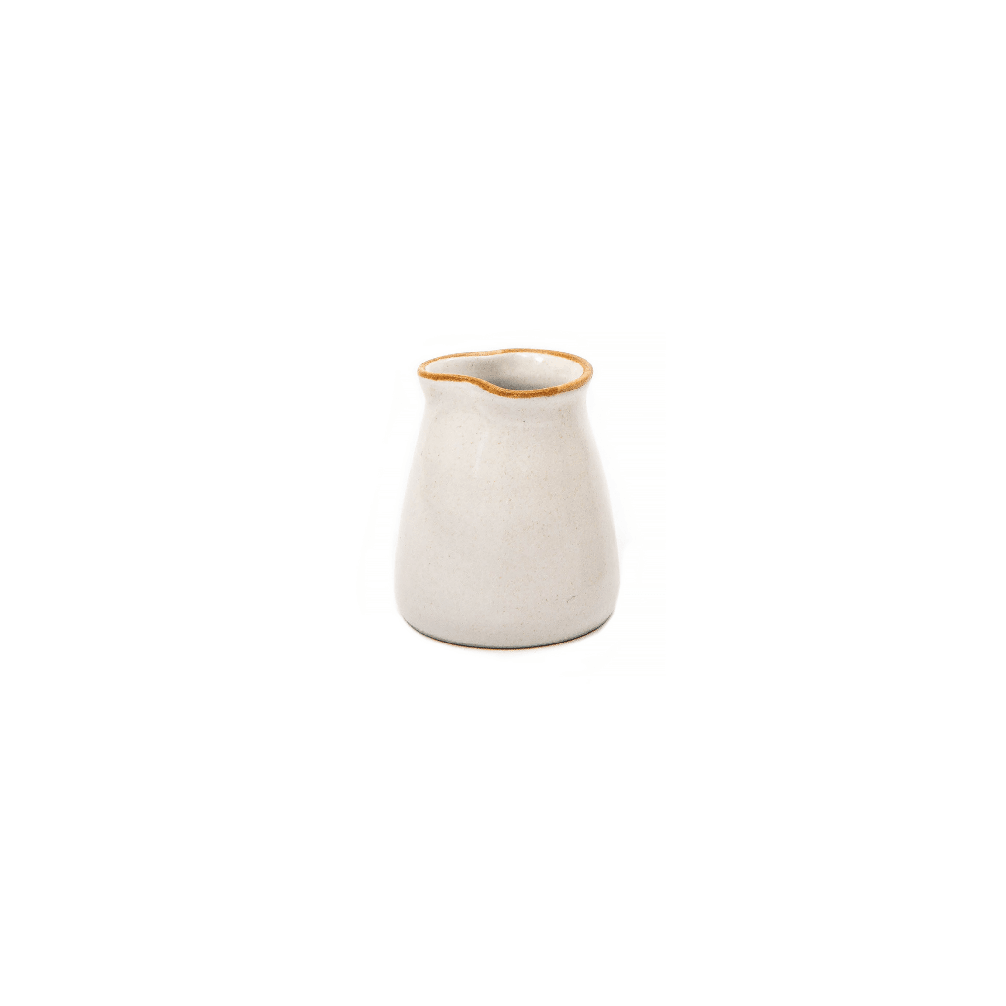 Matte White With Rye Edge Stoneware Small Sauce Jug 6cm H (50ml)