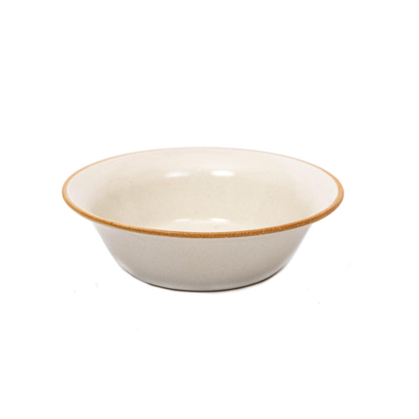 Matte White With Rye Edge Stoneware Dessert Bowl 18cm Dia