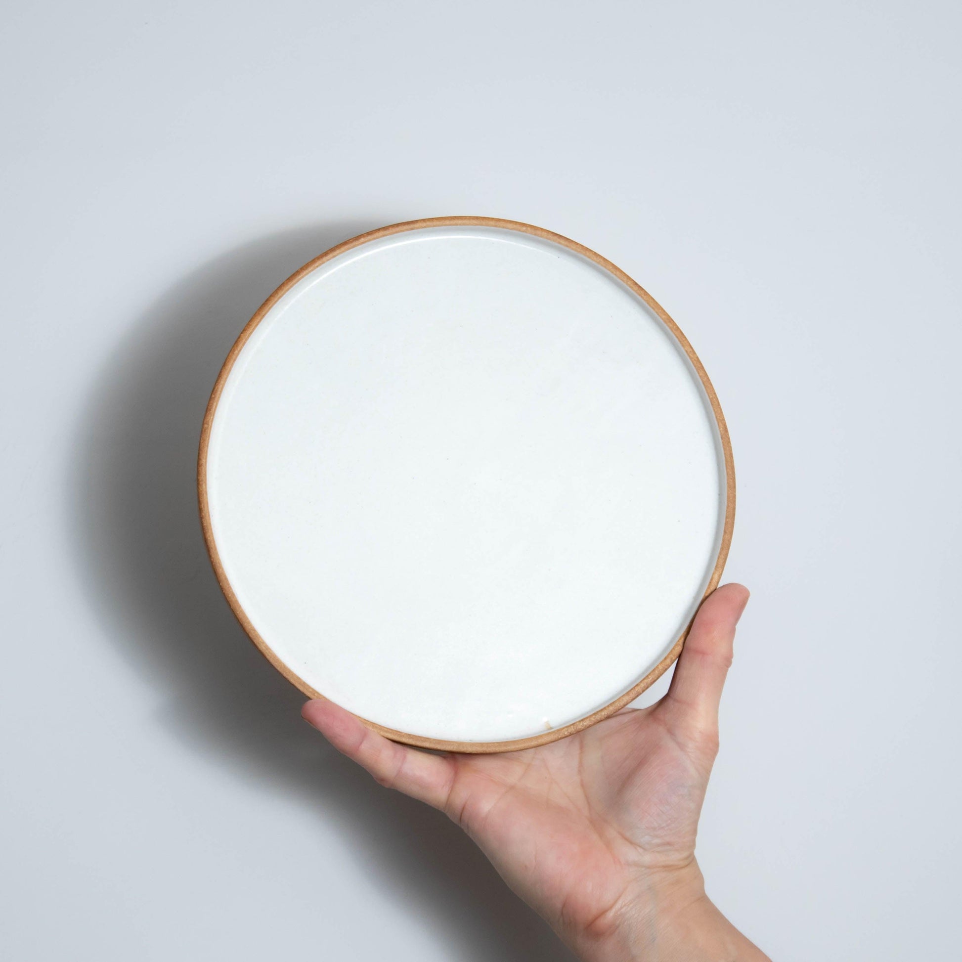 Matte White With Rye Edge Stoneware Starter/Side Plate Flat Round 21cm Dia