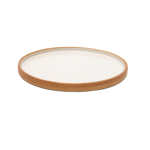 Matte White With Rye Edge Stoneware Starter/Side Plate Flat Round 21cm Dia