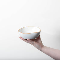 Matte White With Rye Edge Breakfast Bowl - Small - BESPOKE77