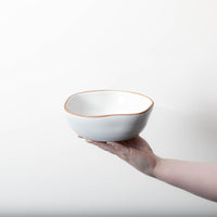 Matte White With Rye Edge Large Breakfast Bowl - BESPOKE77