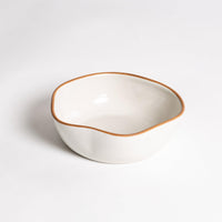 Matte White With Rye Edge Large Breakfast Bowl - BESPOKE77