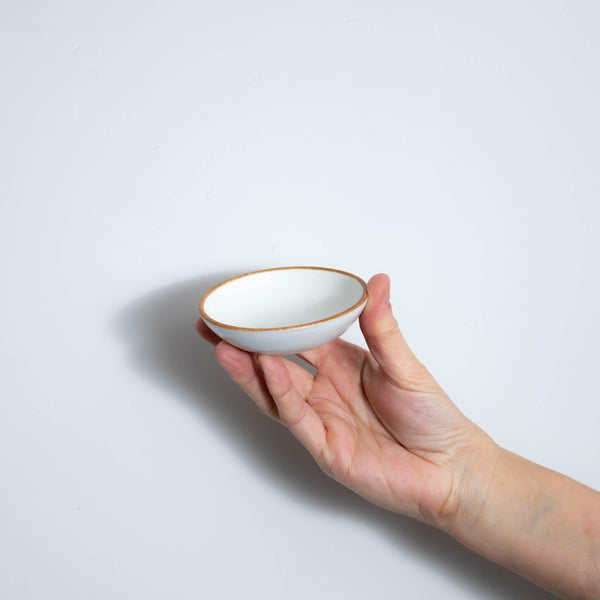 Matte White With Rye Edge Dip Dish (50ml) - BESPOKE77