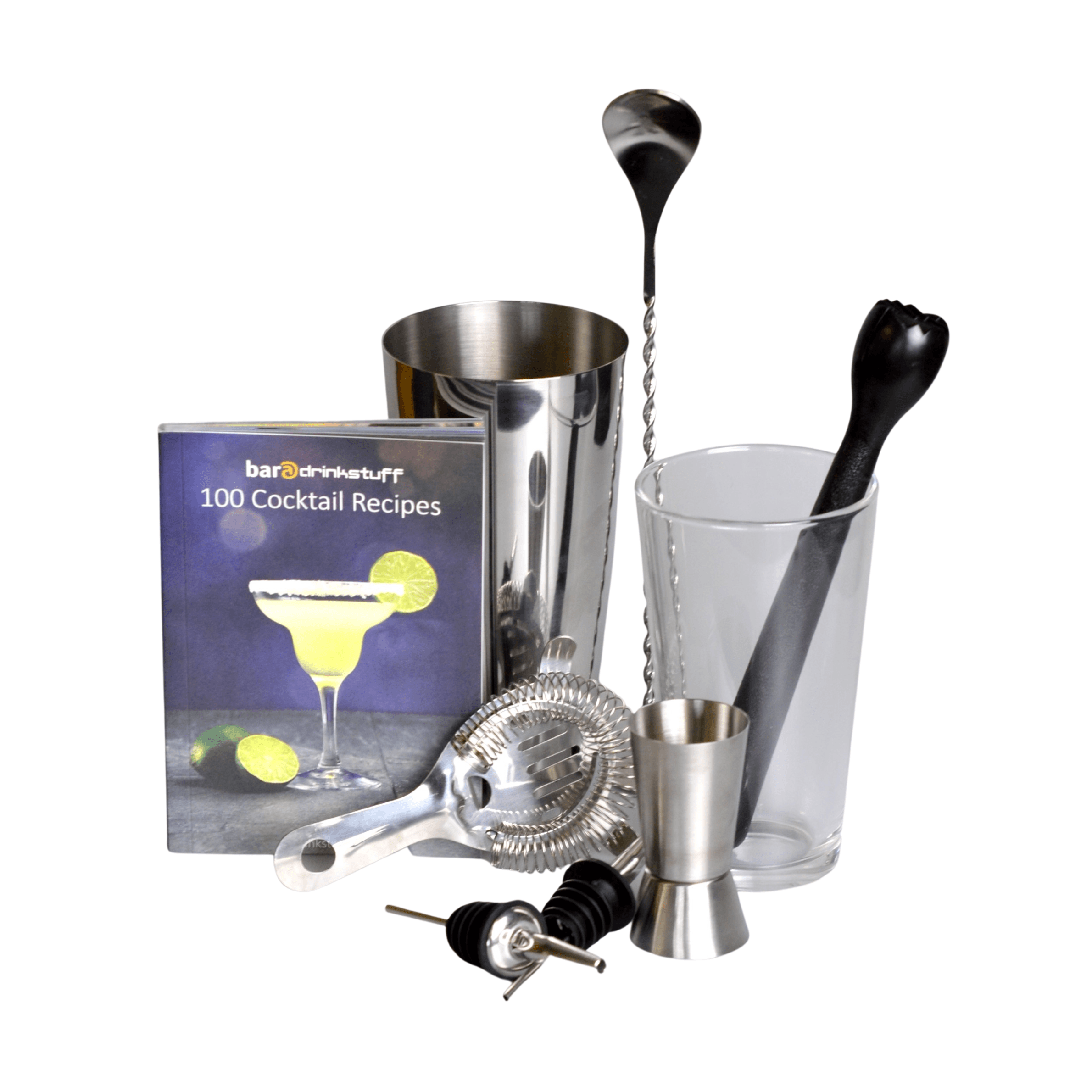 8 Piece Cocktail Kit with Cocktail Recipe Book - BESPOKE77