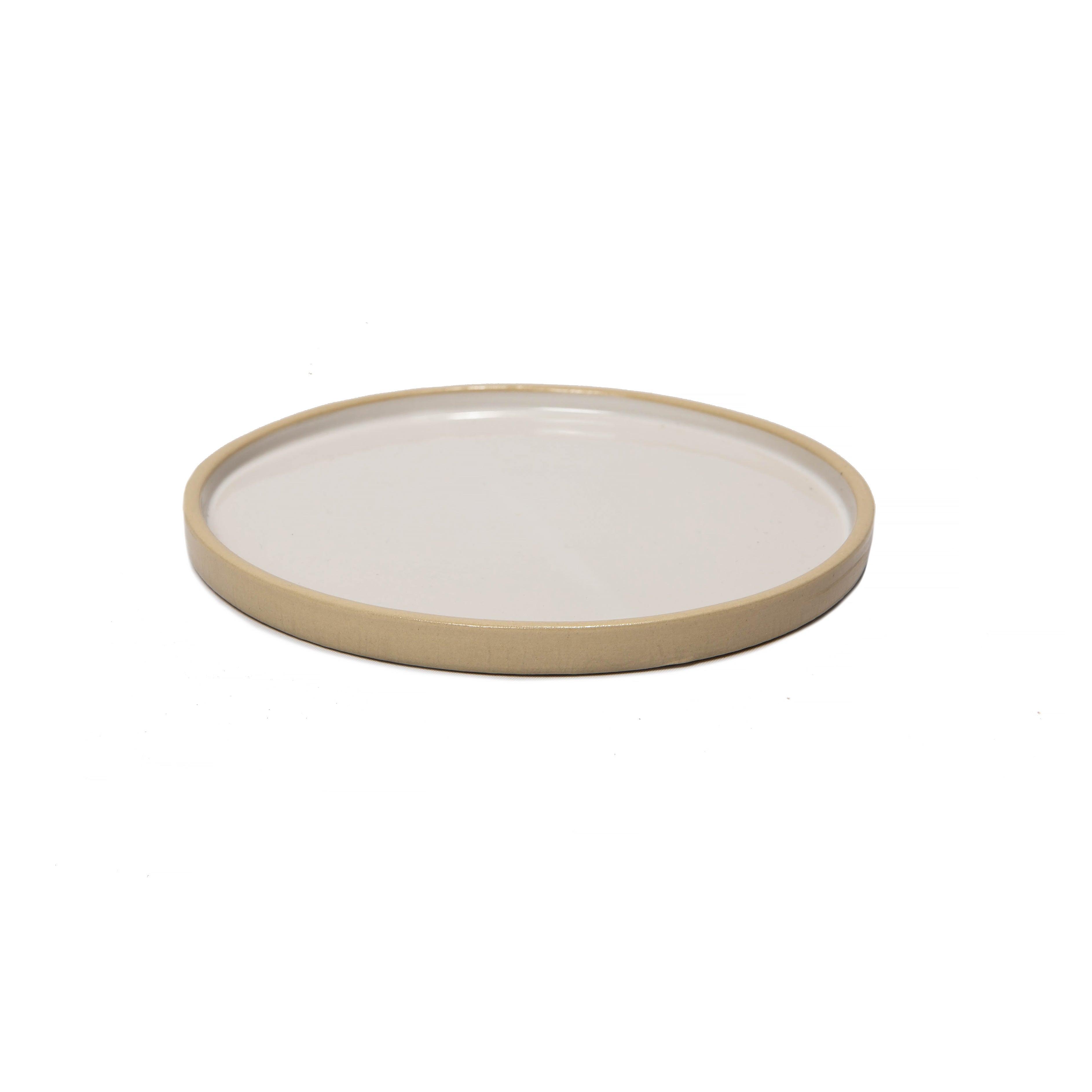 Tavs White With Barley Edge 17.5cm Flat Side Plate - BESPOKE77
