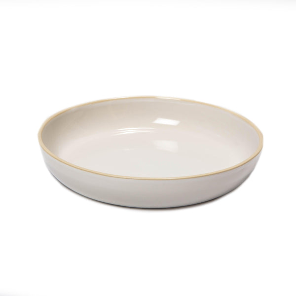 Tavs White With Barley Edge 22cm Medium Coupe Dish - BESPOKE77