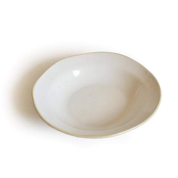 Tavs White With Barley Edge 25.5cm Medium Irregular Shape Pasta Dish - BESPOKE77