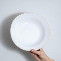 Tavs White With Barley Edge 25.5cm Medium Irregular Shape Pasta Dish - BESPOKE77