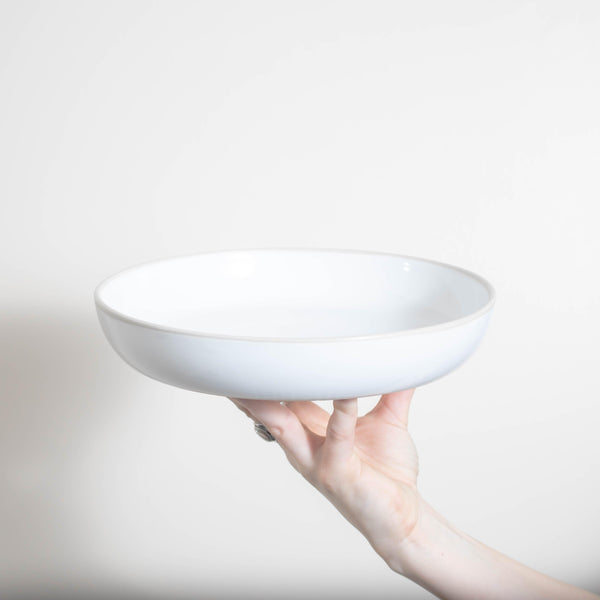 Tavs White With Barley Edge 25cm Large Coupe Dish - BESPOKE77