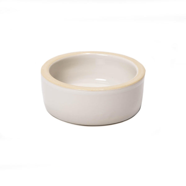 Tavs White With Barley Edge 9.5cm Thick Rim Olive Dish - BESPOKE77