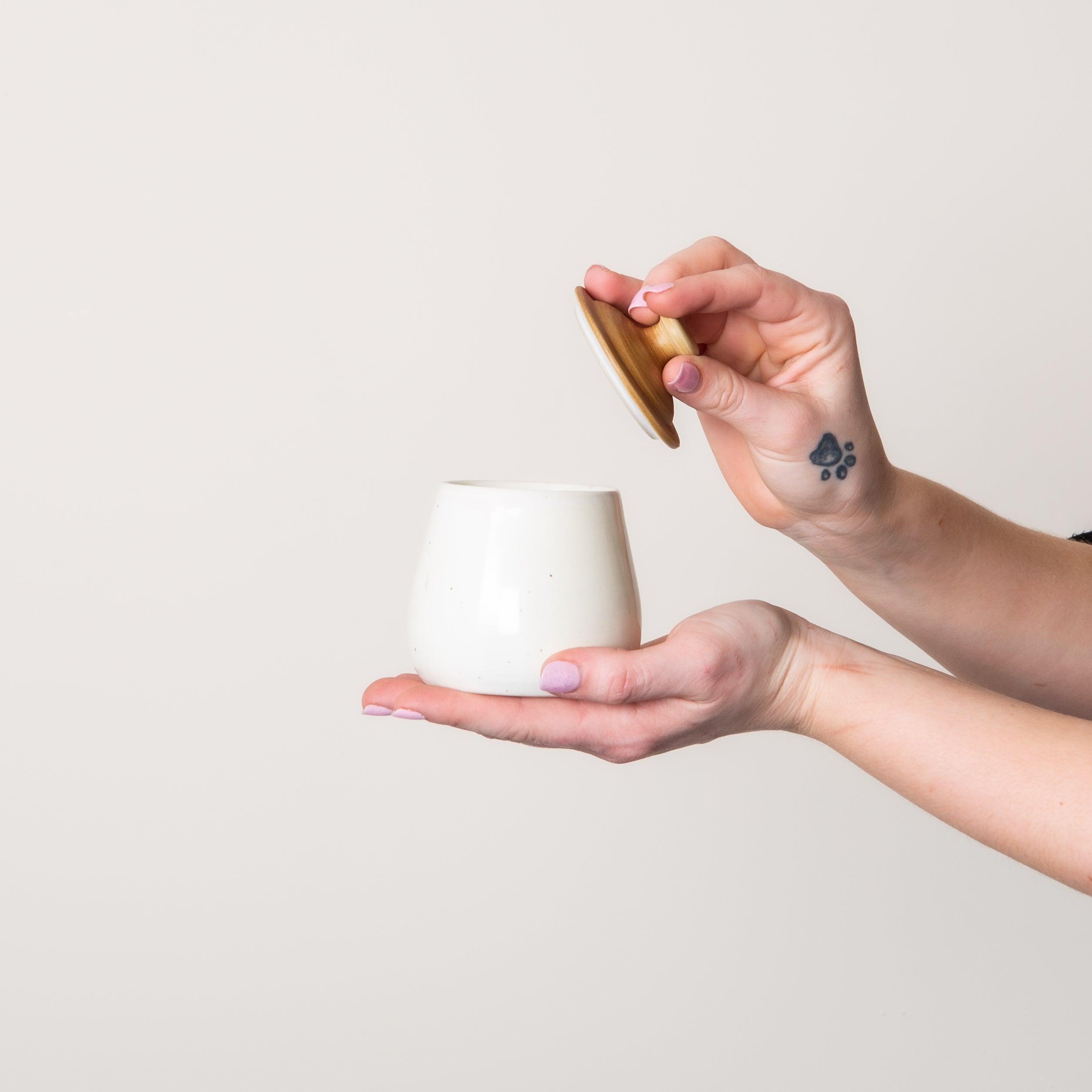 Vanilla Speckled Stoneware Sugar / Honey / Jam Pot 250ml - BESPOKE77