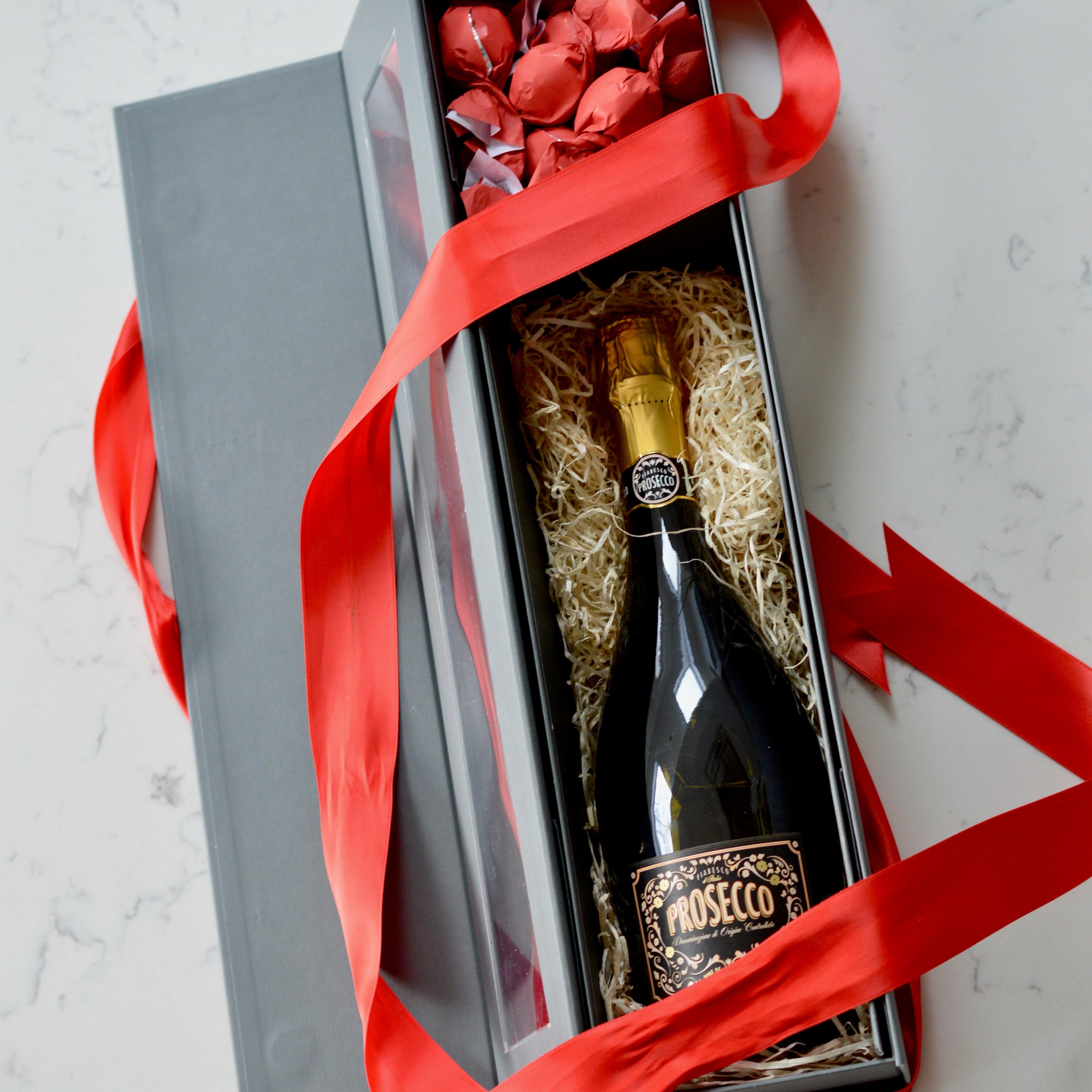 Fiabesco Prosecco and White Chocolate Truffle Hamper / Set - BESPOKE77