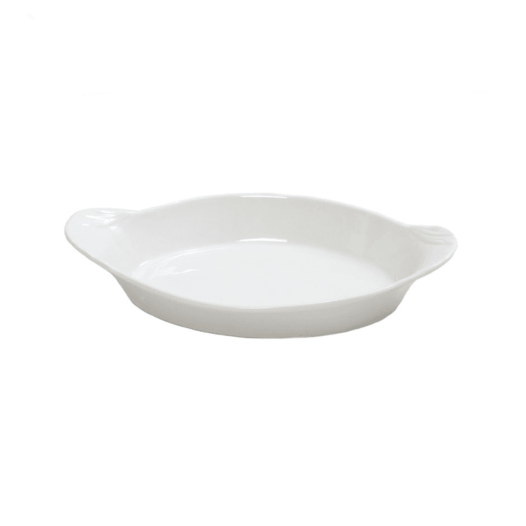 Fresh White Porcelain Oval Eared Dish - BESPOKE77