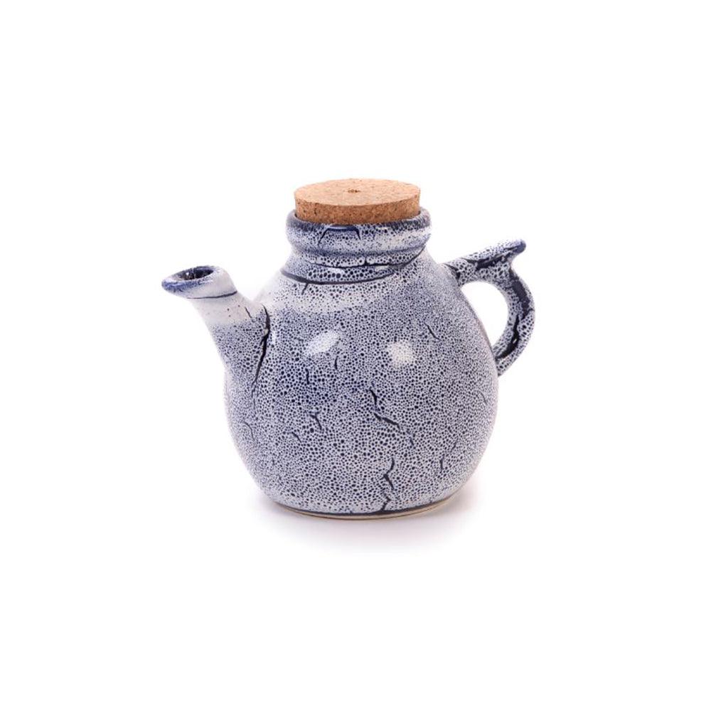 Speckled Sapphire Blue Stoneware 400ml Teapot With Cork Lid - BESPOKE77