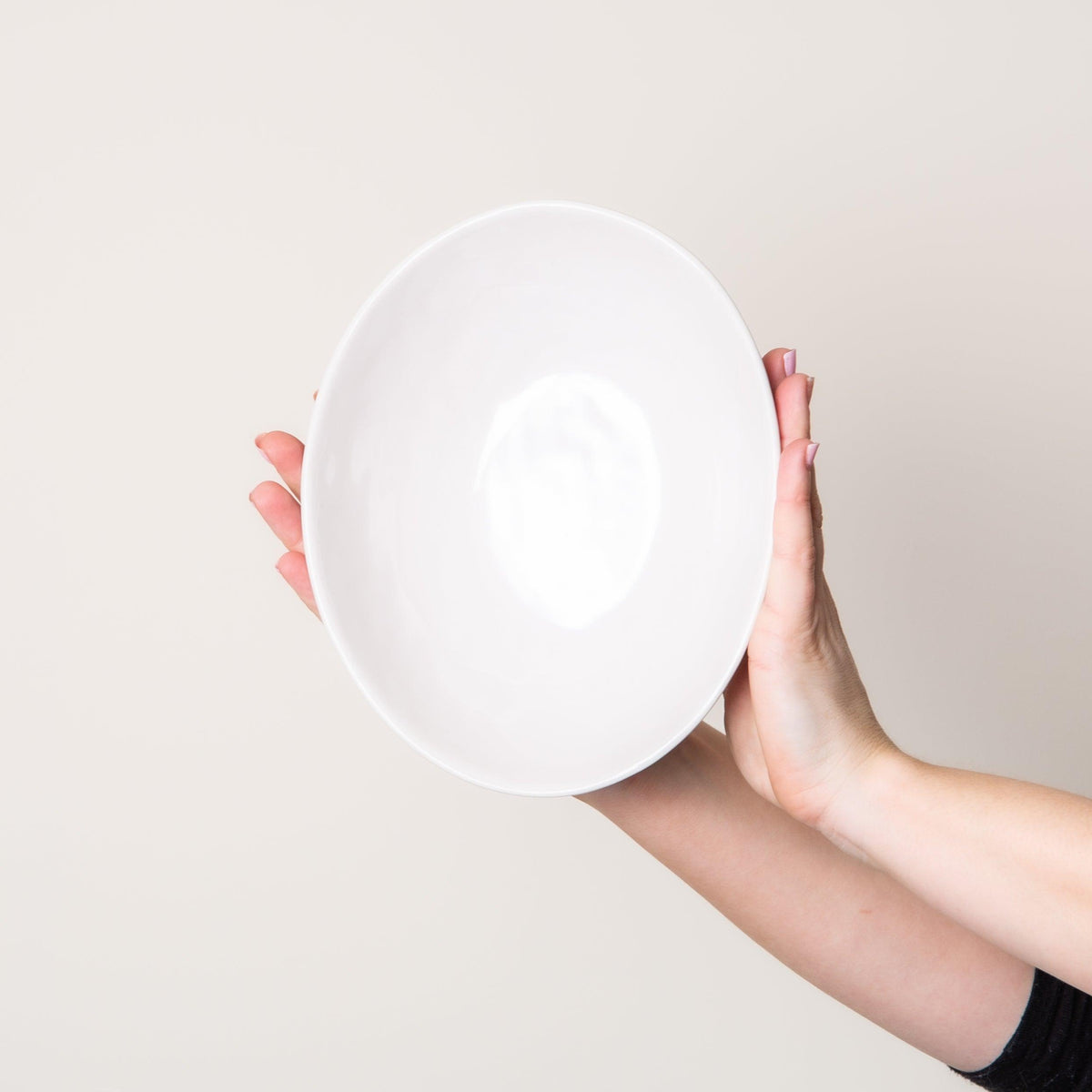 Off White Wonky Stoneware Oval Pasta Bowl - BESPOKE77