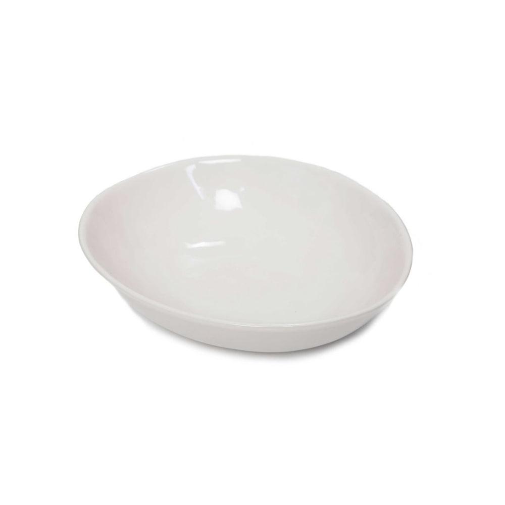 Off White Wonky Stoneware Oval Pasta Bowl - BESPOKE77