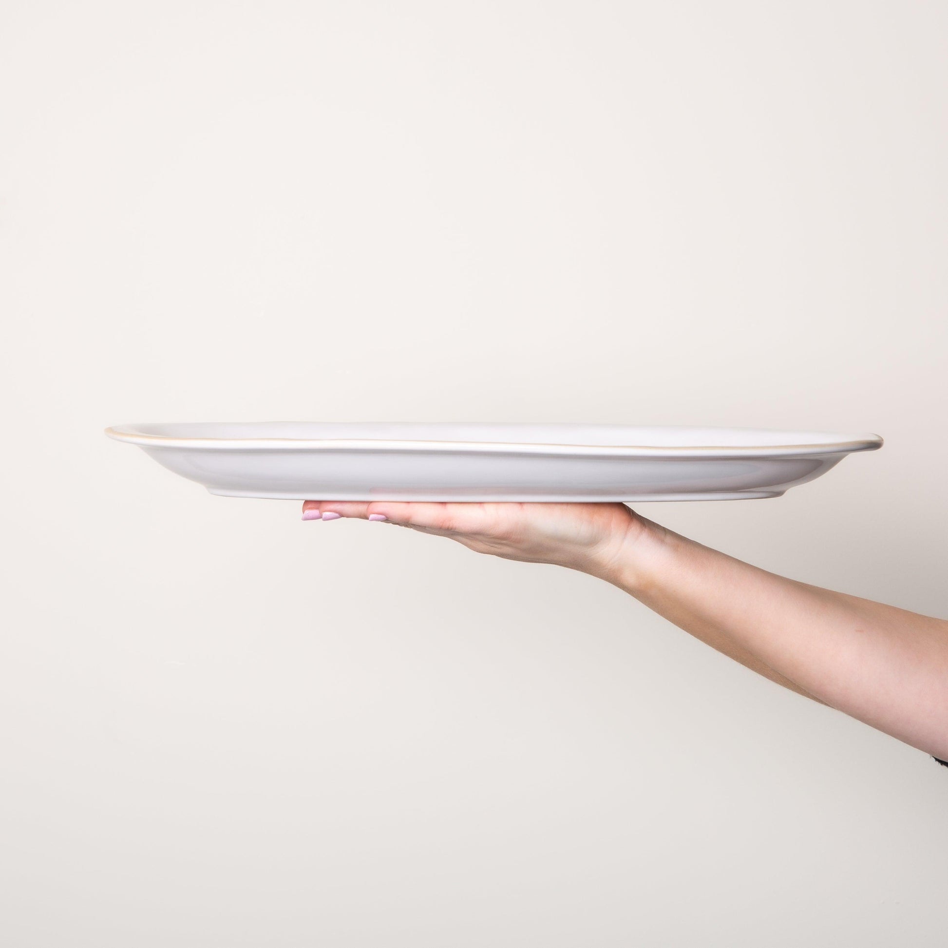 Off White Wonky Large Oval Serving Platter - BESPOKE77
