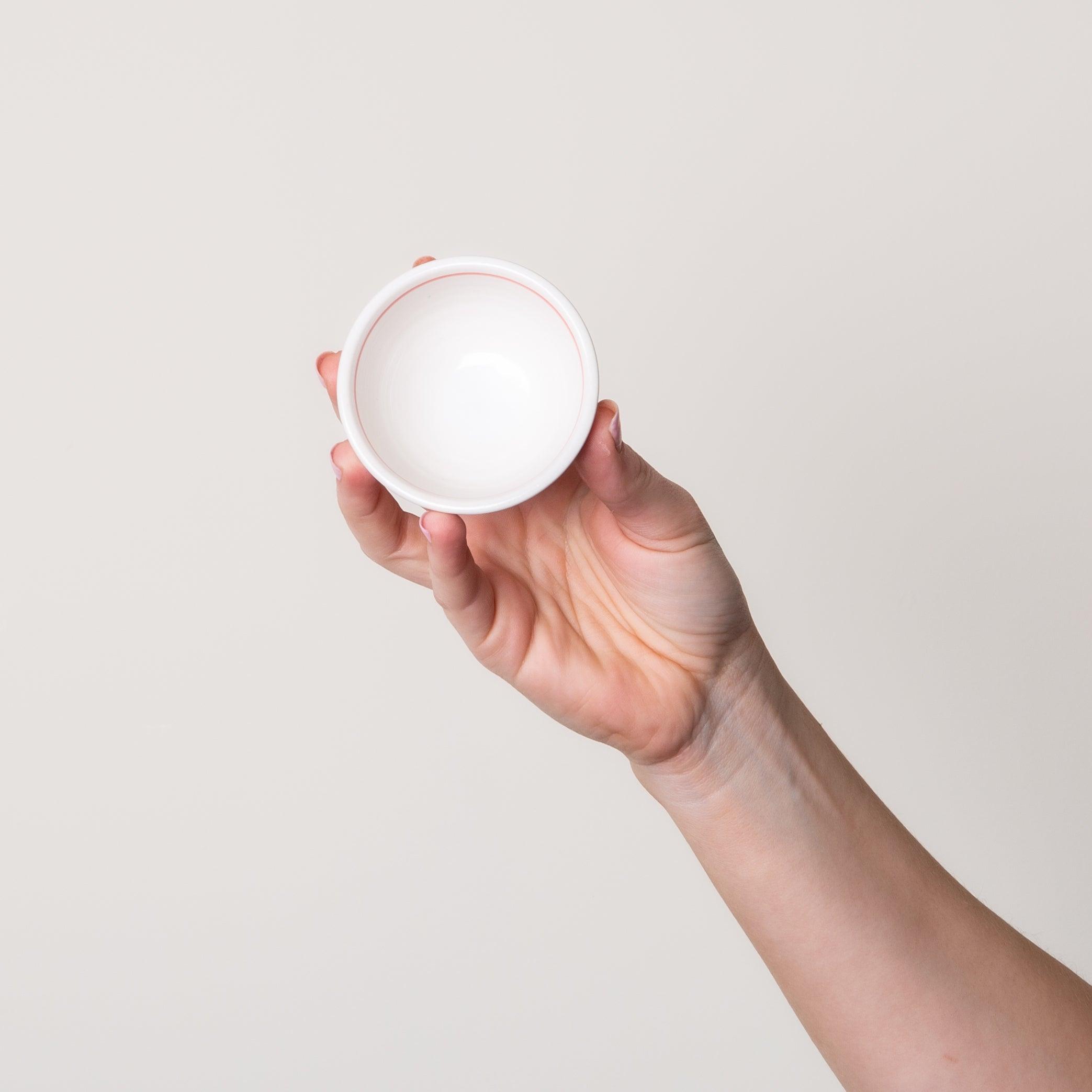 White Stoneware with Coloured Rim 8cm Ramekin - BESPOKE77